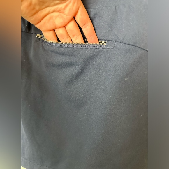 Mint ATHLETA Metro Downtown Skort Skirt Shorts Navy Blue Side Ribbon Tuxedo - Picture 7 of 13